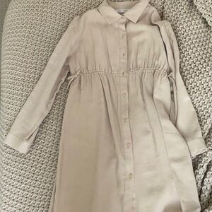 Zara Kids Beige Button-Up Dress